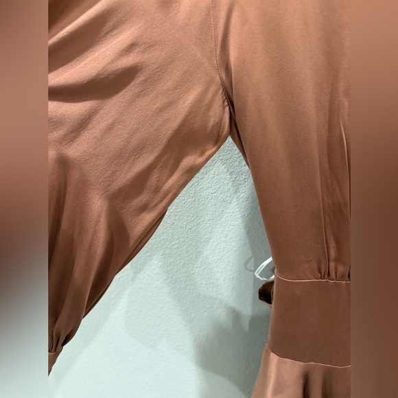 Zimmerman long sleeve silk wrap mini dress - Picture 11 of 13